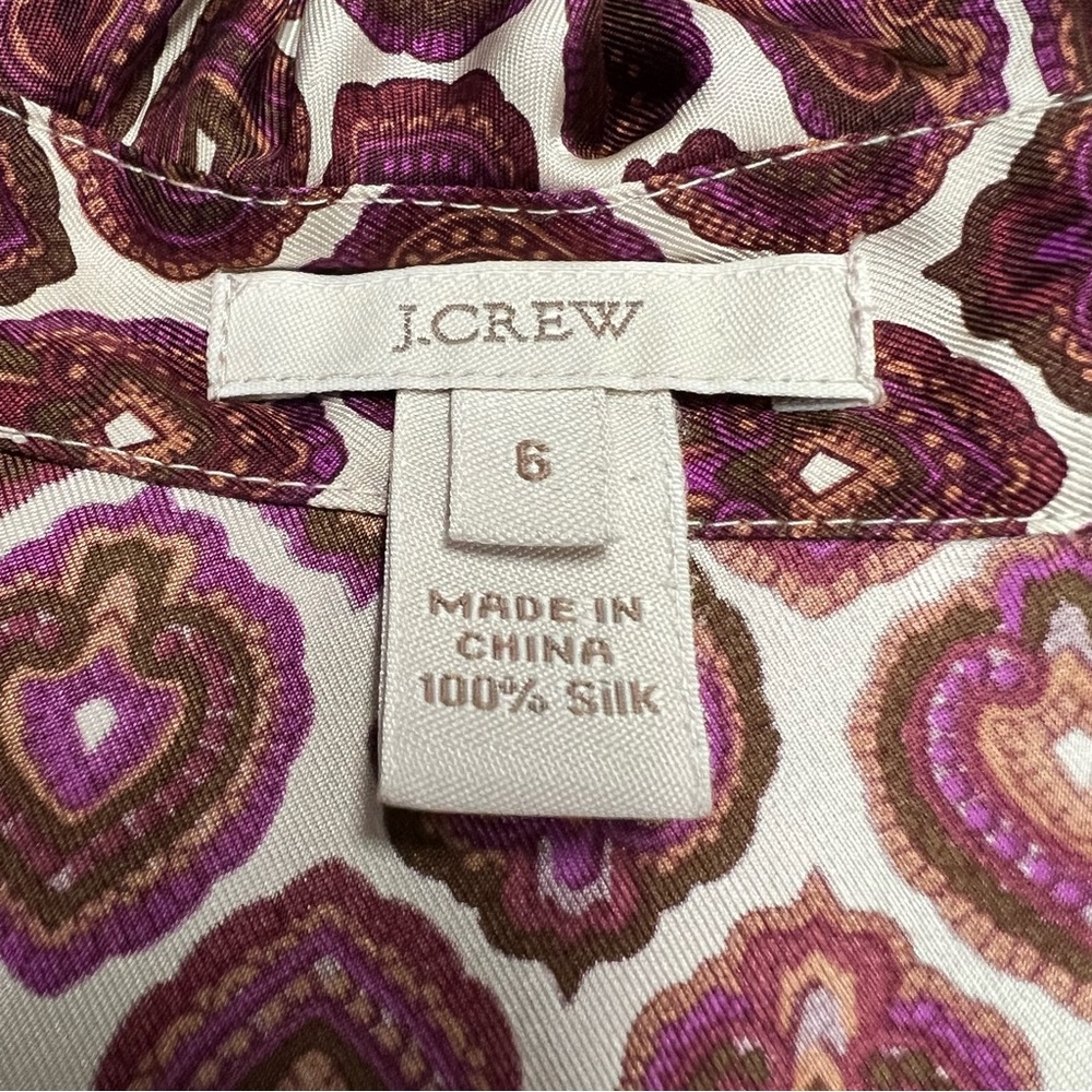 J Crew Silk Sleeveless Ruffled Top